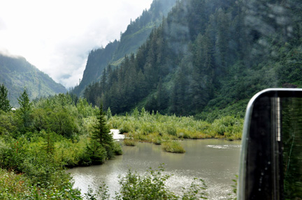 driving scenery - a glacier