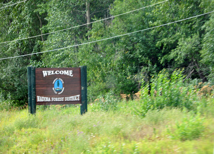 sign - welcome to Madonia Forest District