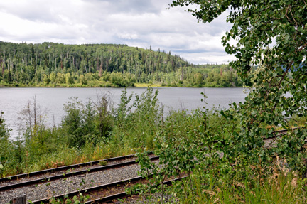 lunch stop by a lake