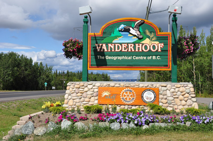 sign - welcome to Vanderhoof BC