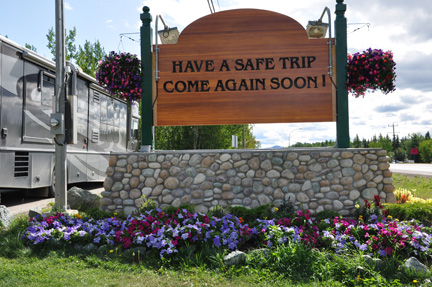 sign - have a safe trip