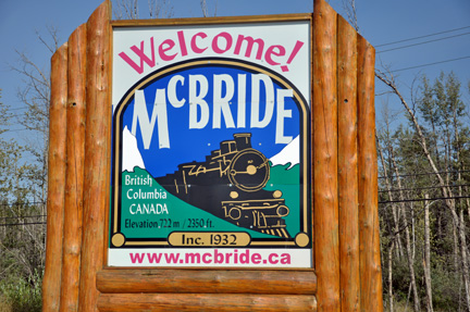 sign - welcome to McBride