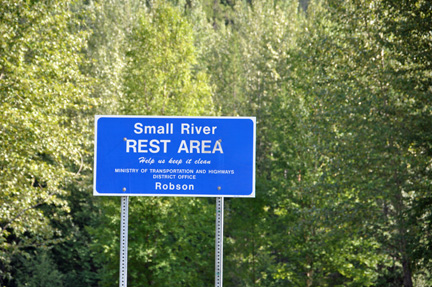 sign - small river rest area