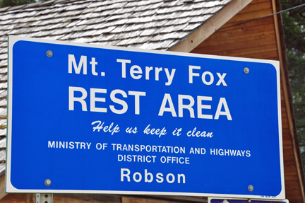 sign - Mt. Terry Fox rest area
