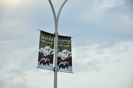 flags in downtwon Jasper