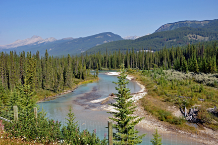 beautiful scenery on the Icefield Parkway