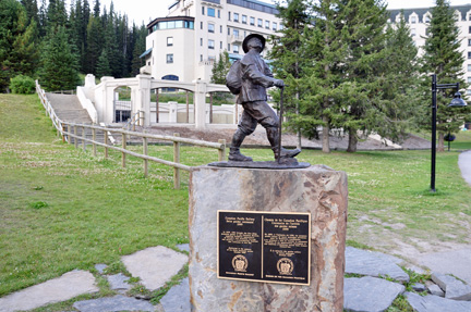 statue at Lake Louise