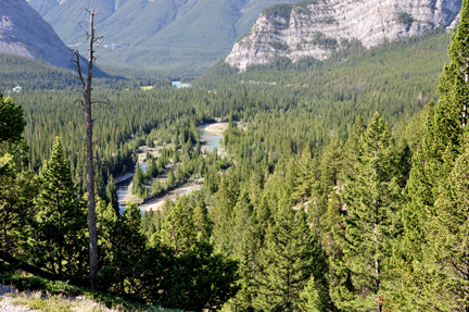 looking down into the valley