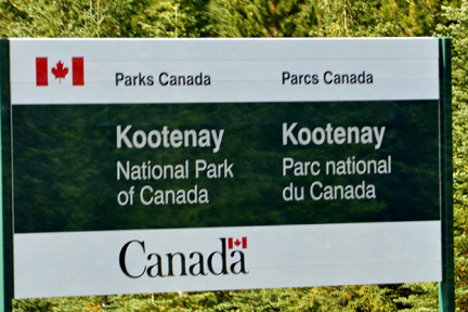 sign - Kootenay National Park Of Canada