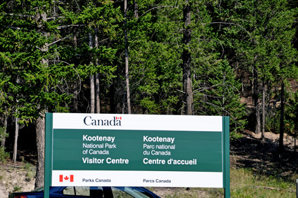 sign - Kootenay National Park of Canada