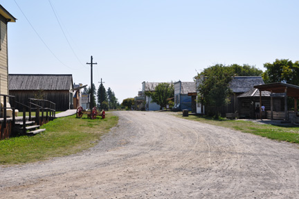 the road and stores