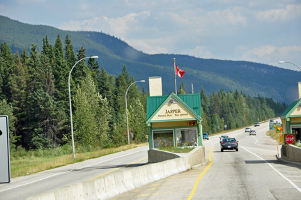 entering Jasper National Park