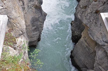 the falls just before going under the bridge