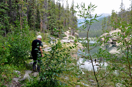 Lee on the trail at Horseshoe Lake