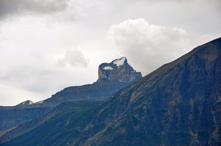 a funny shaped mountain peak