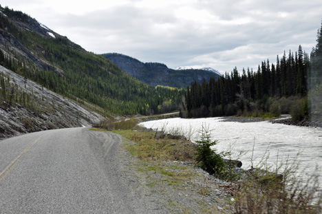 Muncho Lake partially frozen