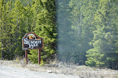 sign - Summit Lake