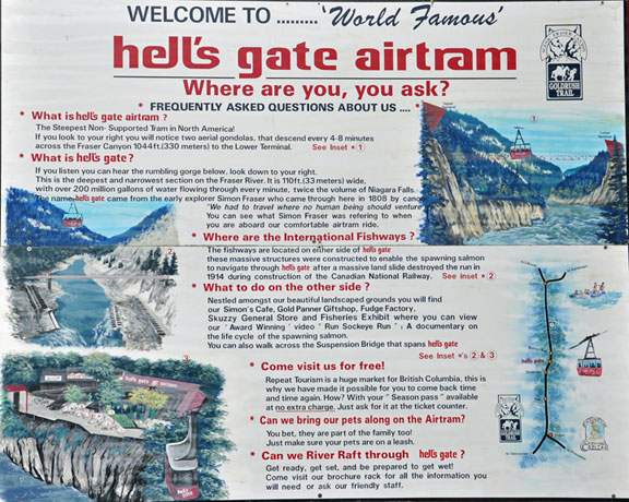 sign about Hell's Gate airtram