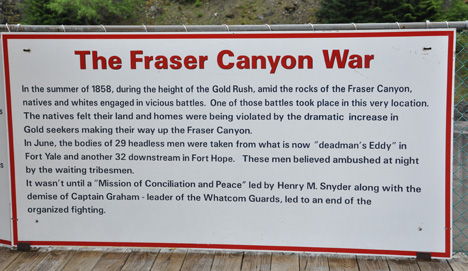 sign - The Fraser Canyon War