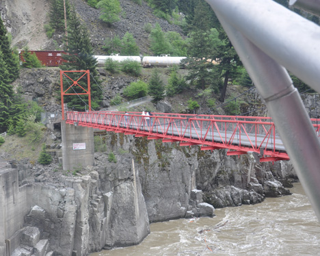 the suspension bridge