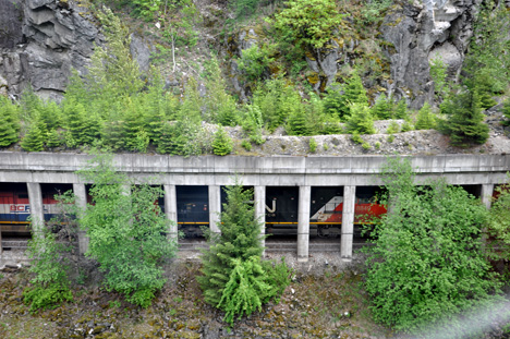 train going thru tunnel