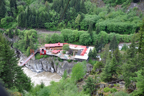 view from top of tram