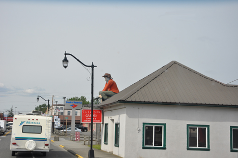 man on roof