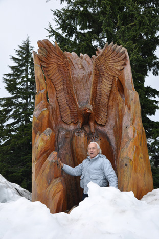 Lee Duquette  in the carving