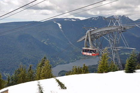 Skyride aerial tram in Vancouver