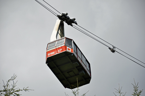 Skyride aerial tram in Vancouver