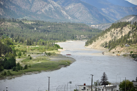 mountains and river