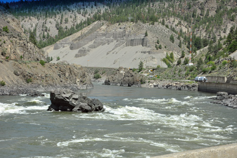 mountains and river