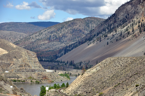 mountains  and river