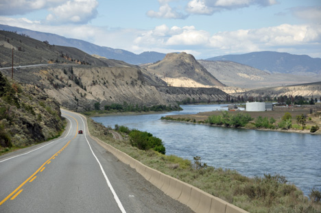 mountains  and river