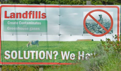 sign - Landfills solution