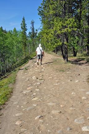 LEE Duquette on  the hiking trail