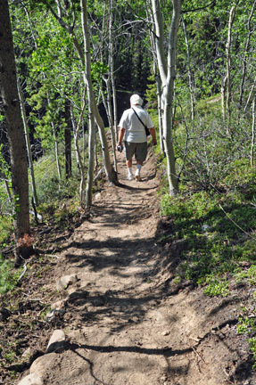 LEE Duquette on  the hiking trail