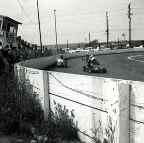 Karen in the race car