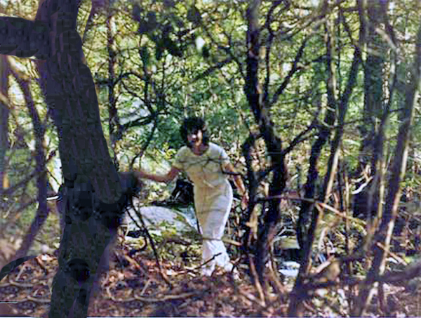 MaryAnne Houle at Buttermild Falls 1984