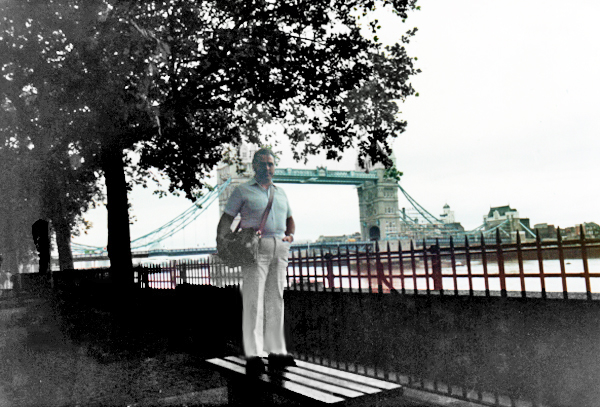 Lee Duquette near Tower Bridge in London