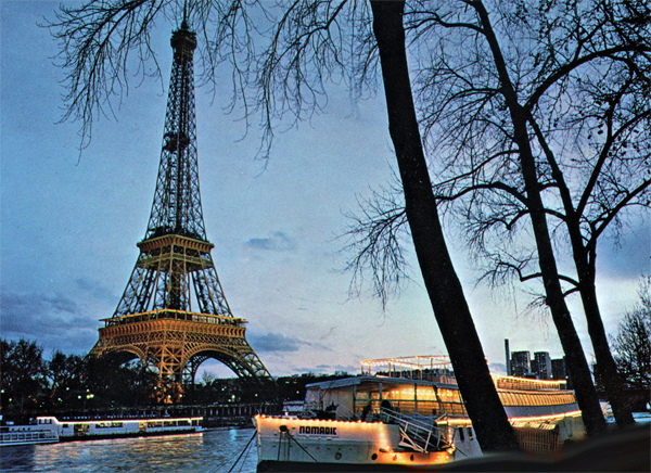 The Eiffel Tower at night