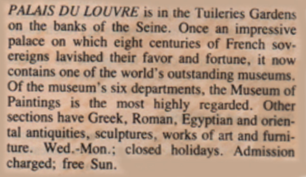 sign about the Louvew Palace