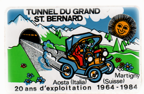St. Bernard tunnel postcard
