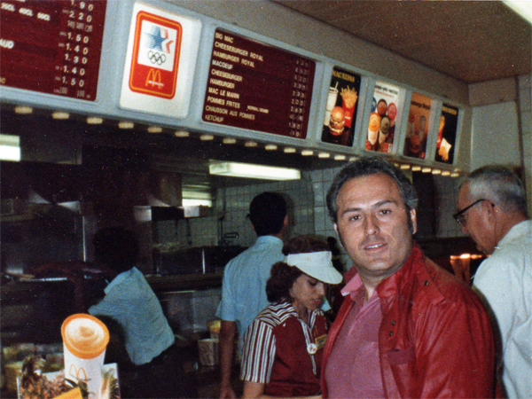 Lee Duquette in Line at McDonalds in Lausanne