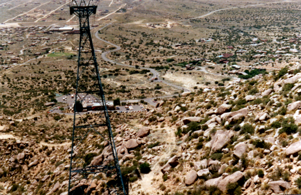 view from Sandia Peak Aerial Tramway