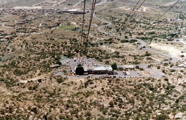 view from Sandia Peak Aerial Tramway