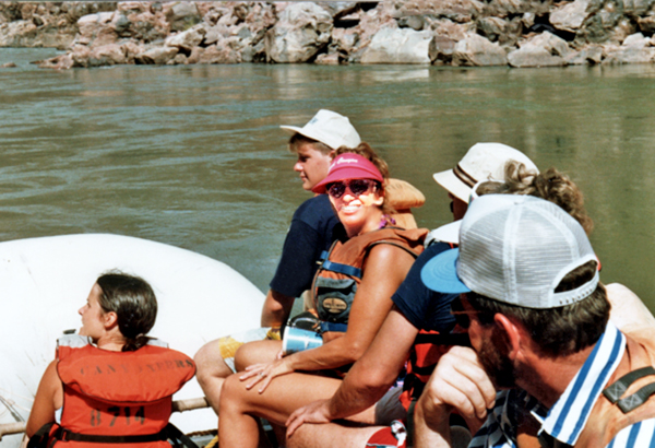 Karen Duquette on the boat