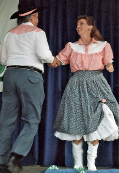 Lee and Karen Duquette on stge