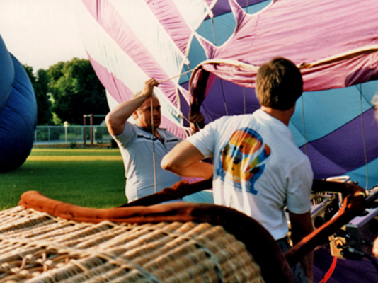 Lee Duquette and the hot air balloon