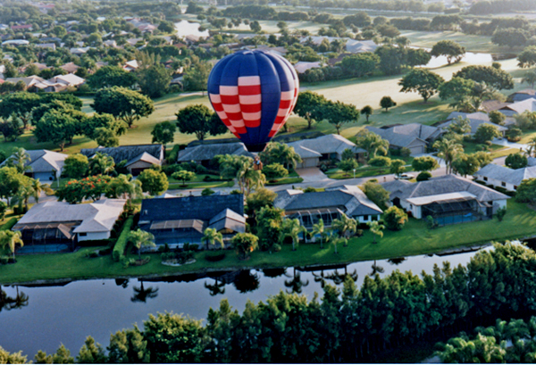 another hot air balloon in the air